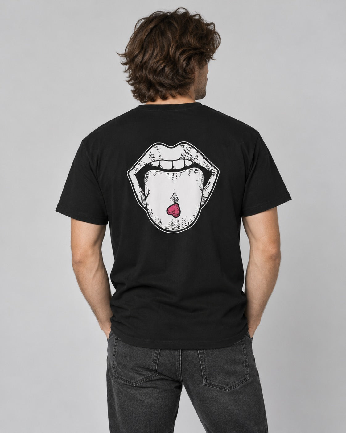 Lips Tee Black, product photo